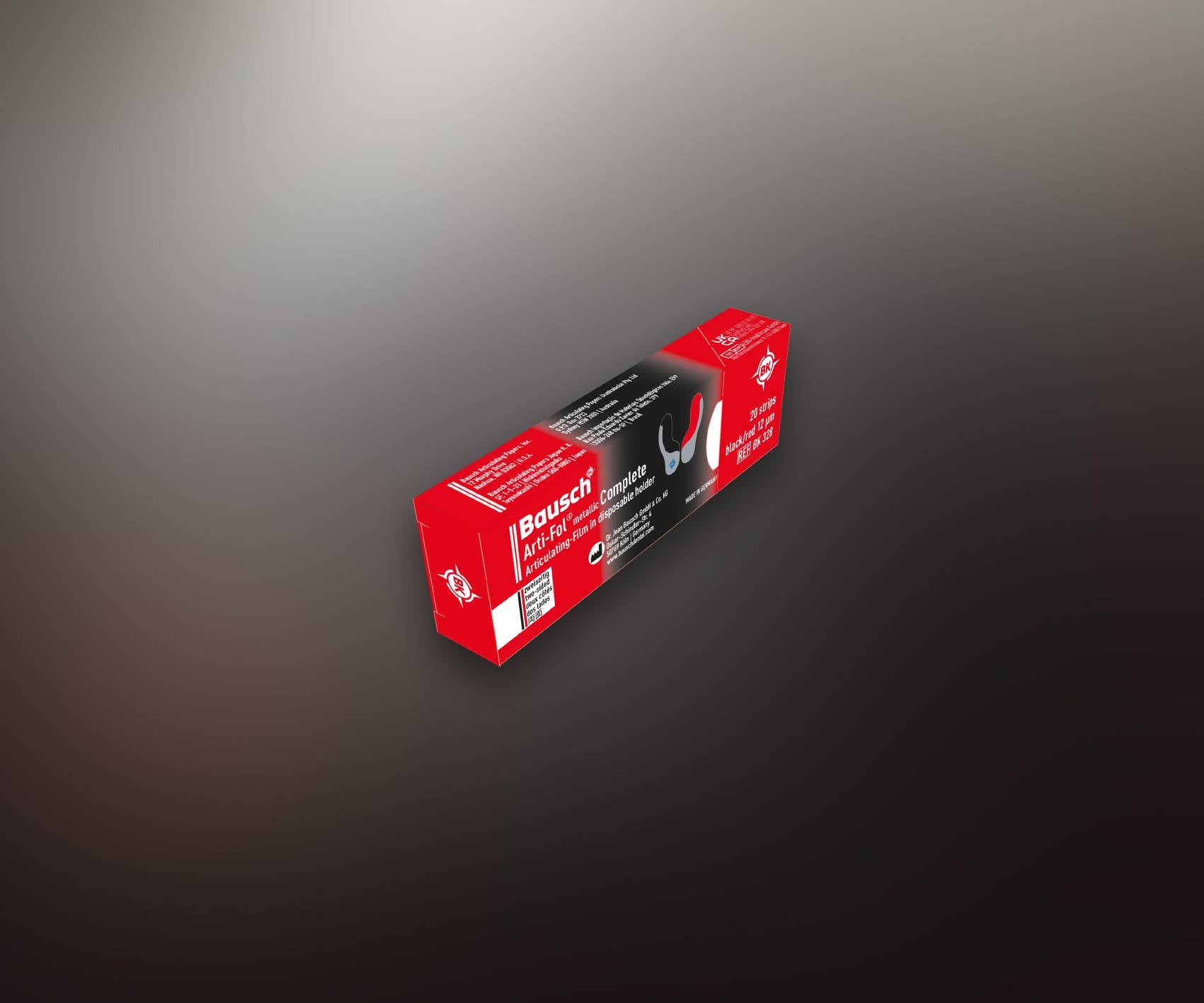 Bausch Arti-Fol metallic 12 μ black red roll