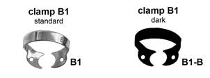 TOR VM black rubber dam clamps without wings