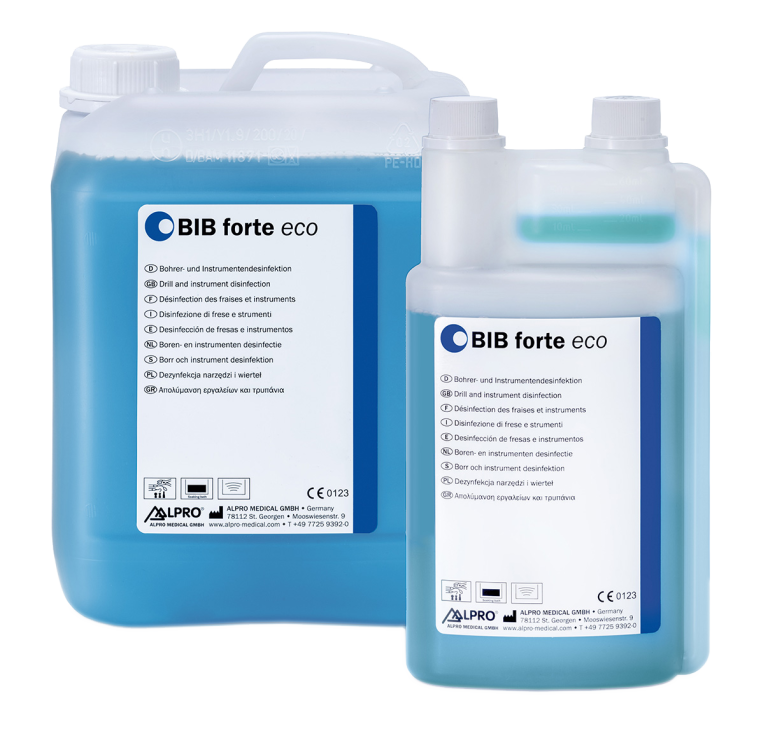 BIB forte eco 1 L bottle and 5 L can