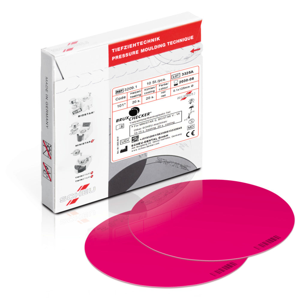 SCHEU-DENTAL BRUX CHECKER foil Ø125 mm 0.1 mm 10 pieces