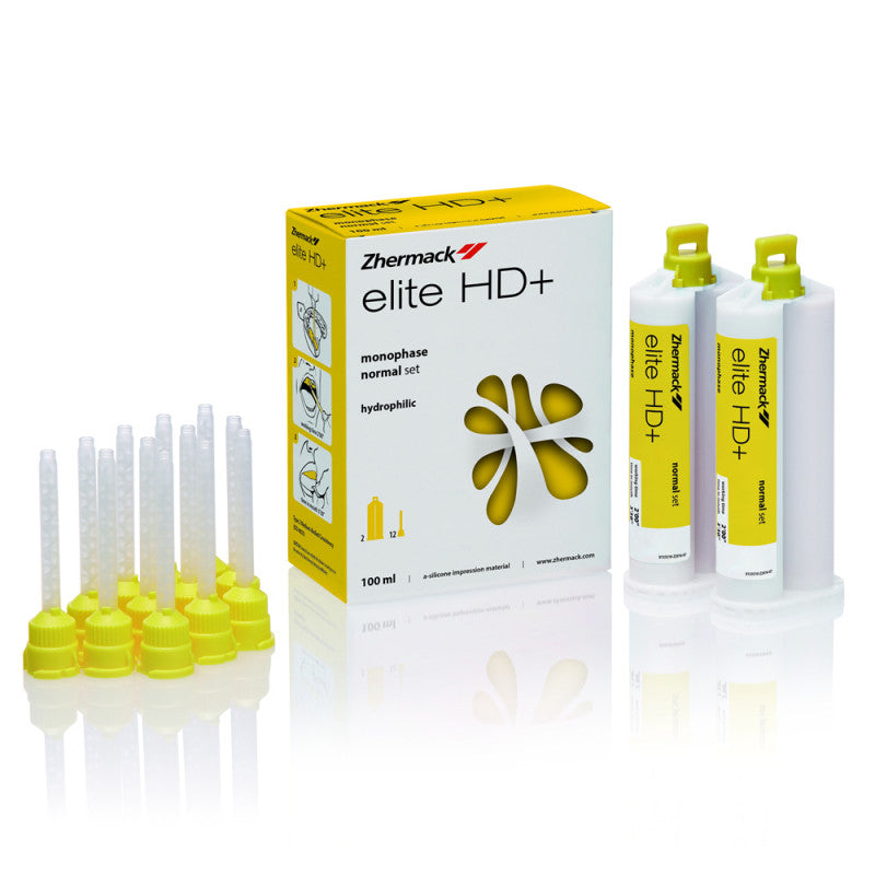 Zhermack Elite HD+ Monophase A-silicone impression material, 2 × 50 ml