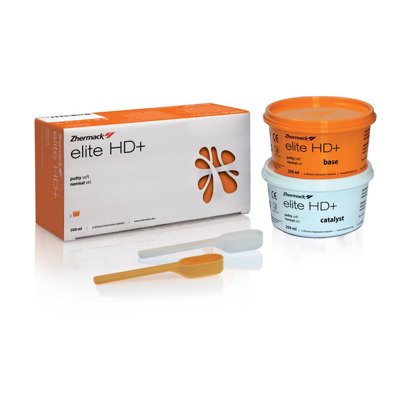 Zhermack Elite HD+ Putty Soft Normal Set A-silicone, 2 × 250 ml