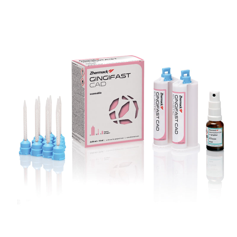 Zhermack Gingifast CAD Elastic gingival mask silicone, 2 × 50 ml