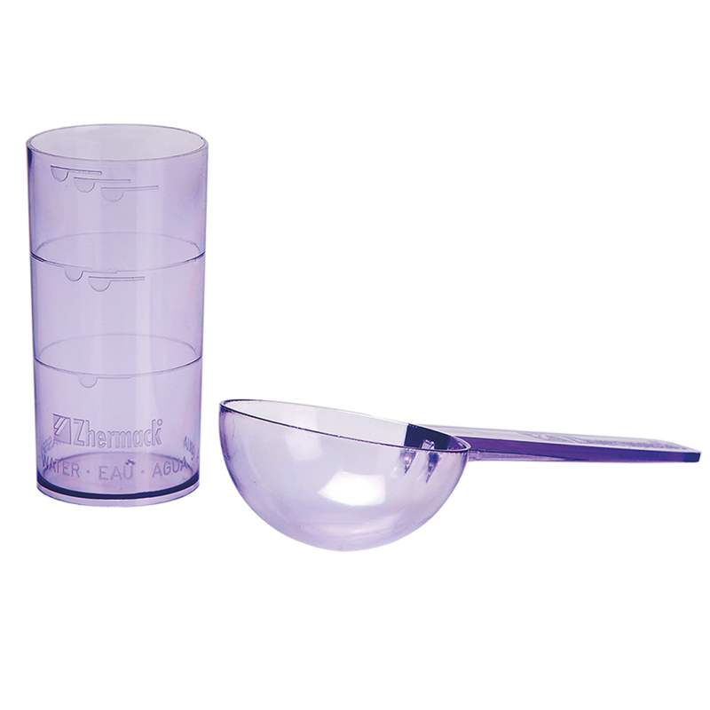 Zhermack purple alginate measuring cup and spoon