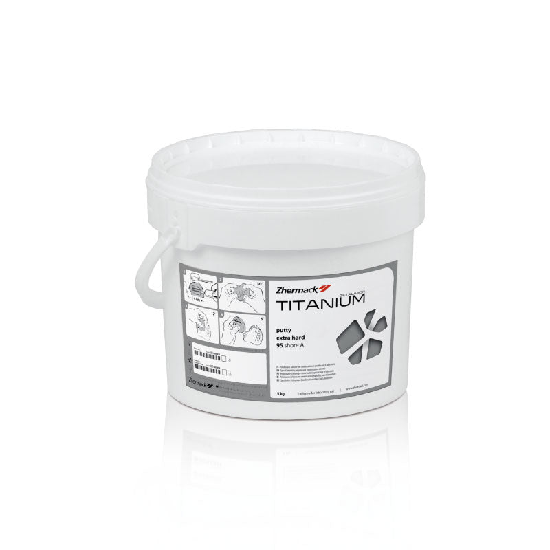 Zhermack Titanium 90 Shore A laboratory silicone, 5 kg + 2 Indurent gel