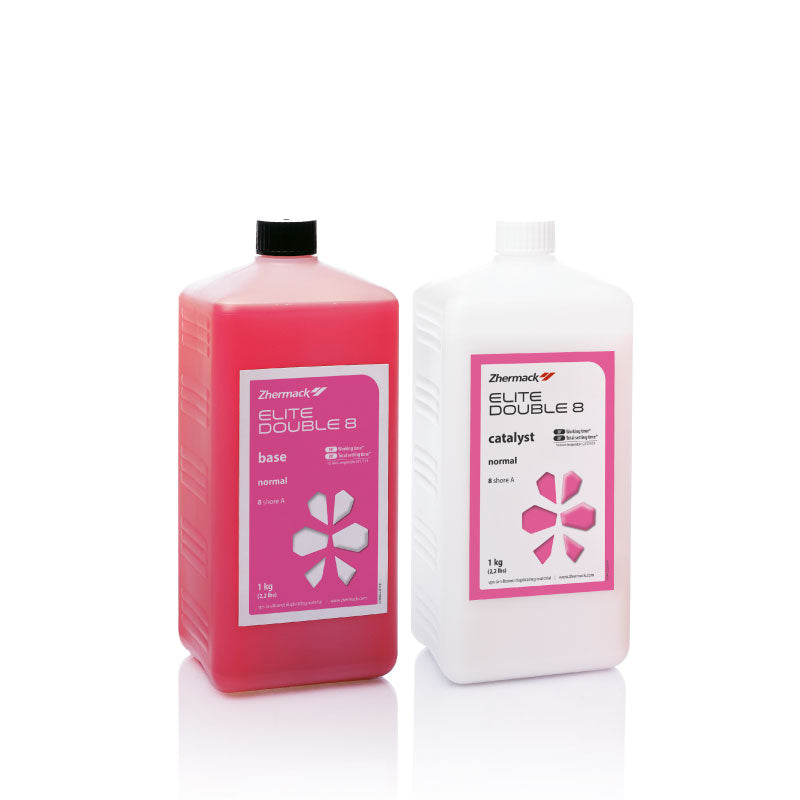 Zhermack Elite Double 8 Shore A duplication silicone, 1 kg + 1 kg