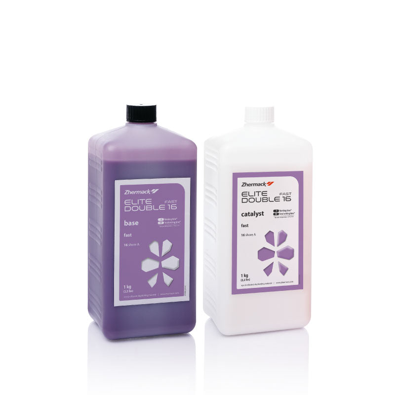 Zhermack Elite Double 16 Fast duplication silicone set, 1 kg + 1 kg