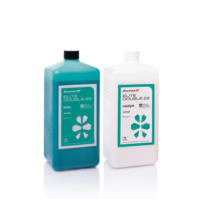 Zhermack Elite Double 22 Shore A duplication silicone, 1 kg + 1 kg