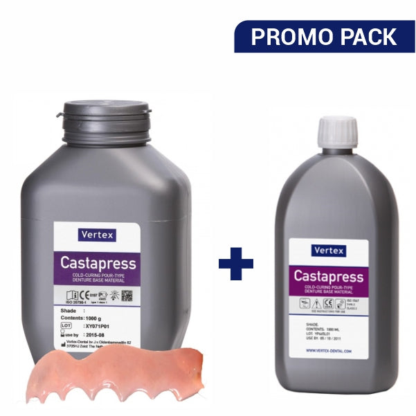 Vertex Castapress cold-curing denture acrylic set 1000 g + 1000 ml