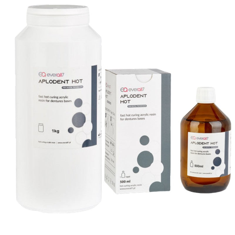 Everall7 Aplodent Hot denture acrylic kit, 1000 g + 500 ml