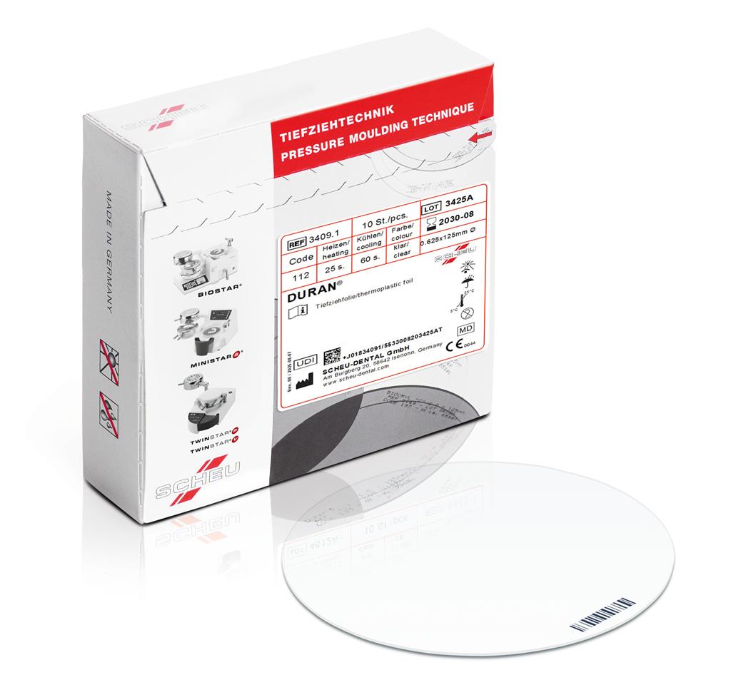 DURAN®+ PET-G thermoforming sheets Ø125 mm