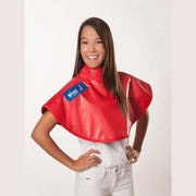 Medical Index patient radiation-protection apron with integrated collar