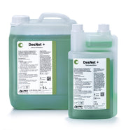 DesNet+ 1 L dosage bottle and 5 L can