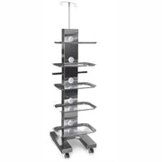 Tecnomed Easy Tray Inox surgical cart with 5 trays