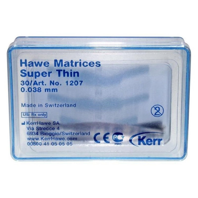 Kerr Hawe Super Thin stainless-steel matrices, 30 pieces