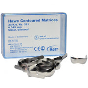 Kerr Hawe contoured stainless-steel matrices, 30 pieces