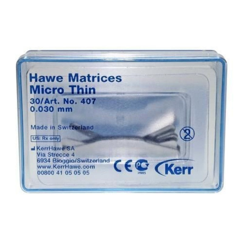 Kerr Hawe Micro Thin stainless-steel matrices, 30 pieces