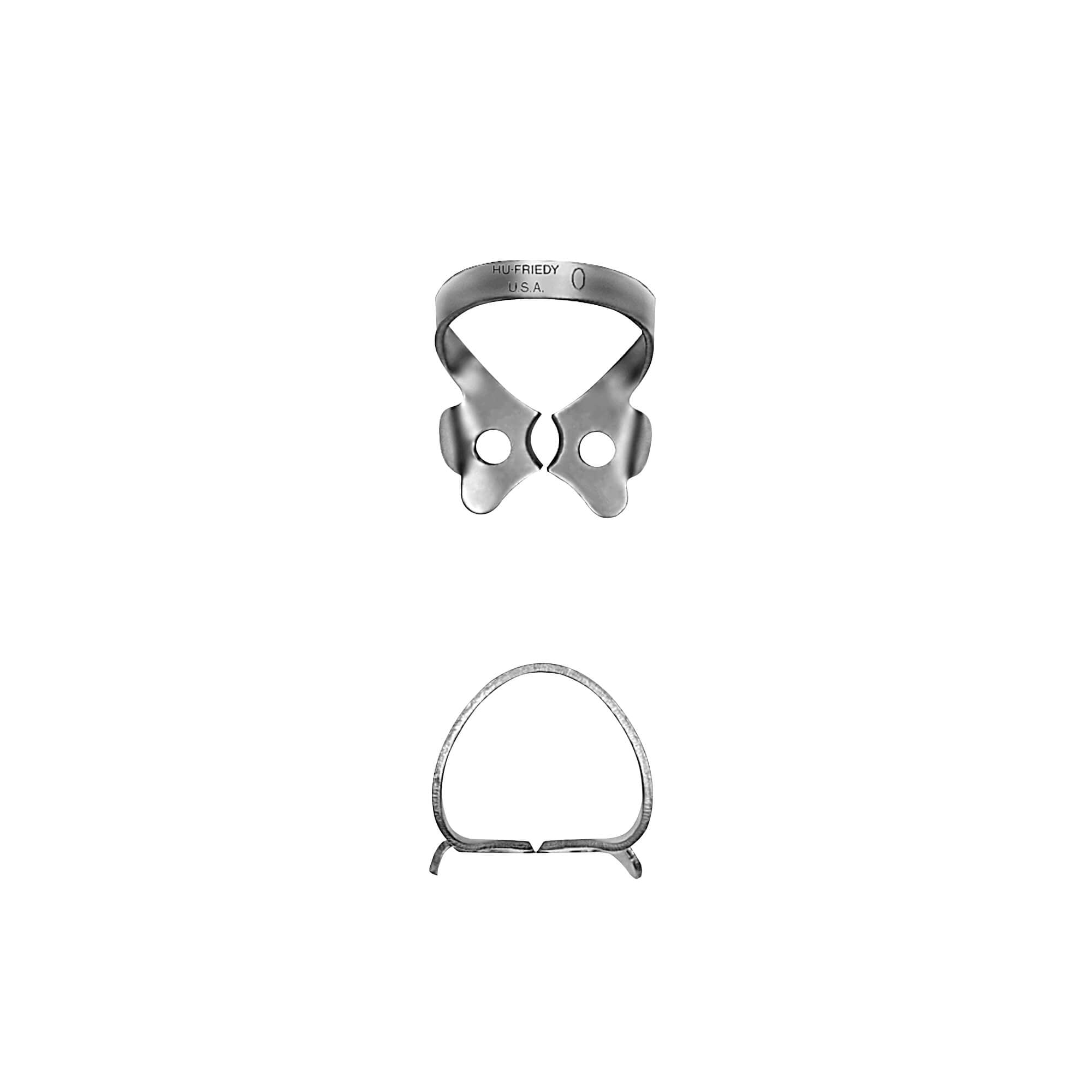 Hu-Friedy Satin Steel rubber dam clamp #0