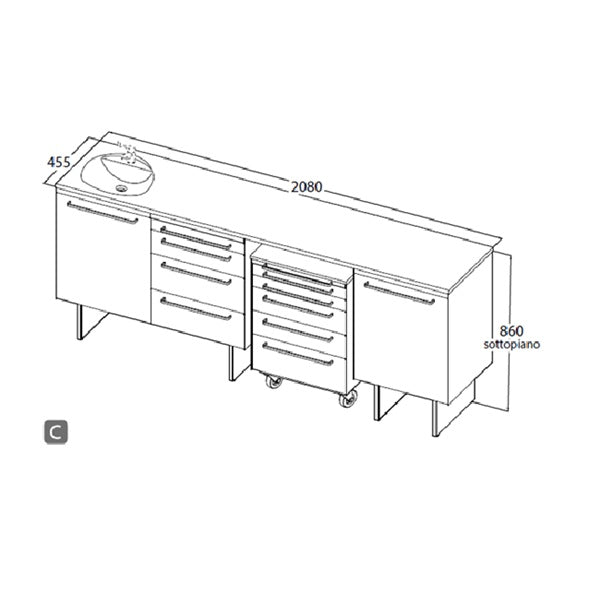 Loran LIKE comp.C modular dental furniture