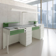 PROF dental laboratory bench, 2 workstations, L2266 × D640 × H900 mm