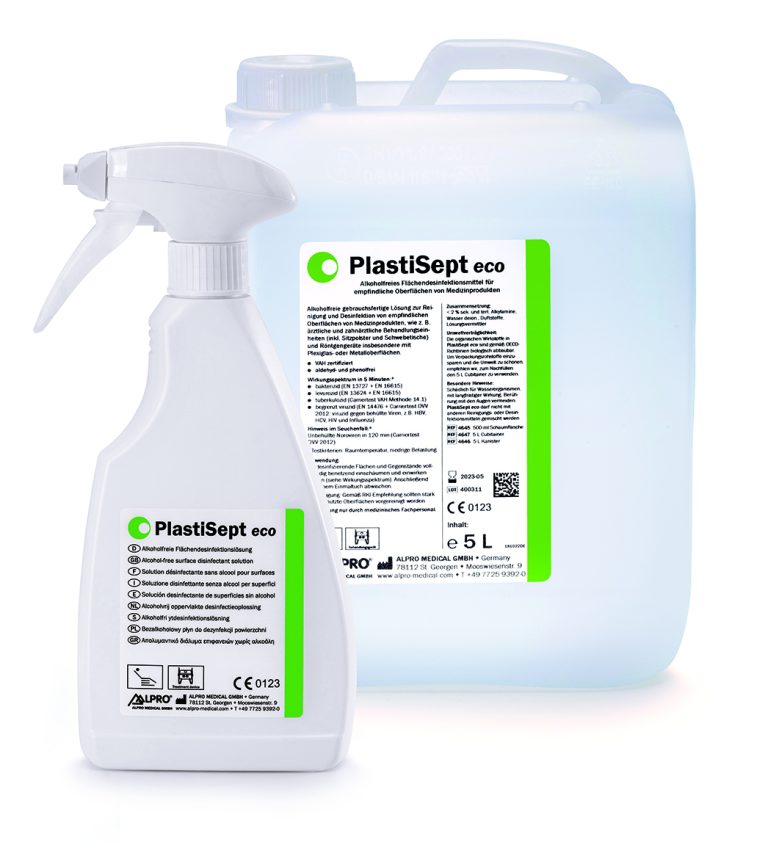 PlastiSept eco bottle and 5 L can