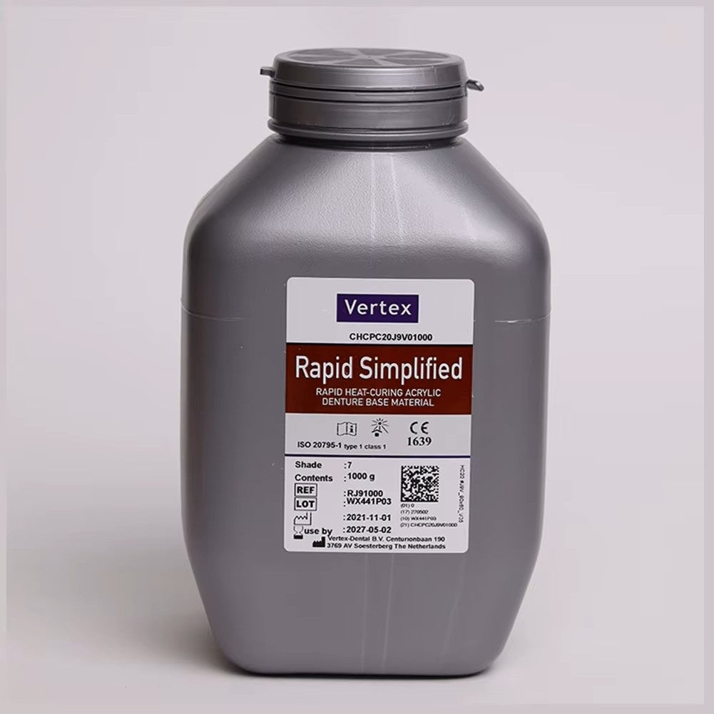 Vertex Rapid Simplified No. 4 heat-curing acrylic powder, 1000 g