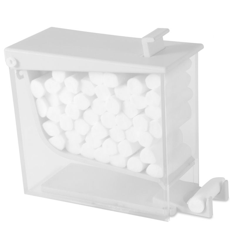 Larident A42 push-button cotton-roll dispenser, white