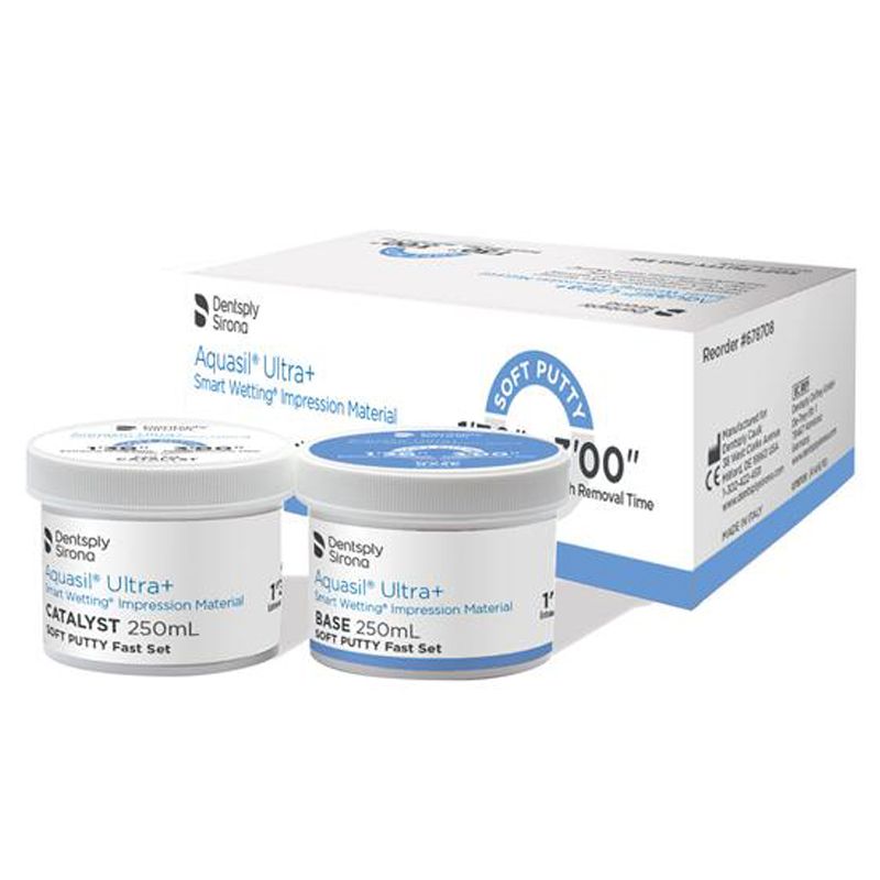 Dentsply Sirona Aquasil Ultra+ Soft Fast Set Putty, 2 × 250 ml