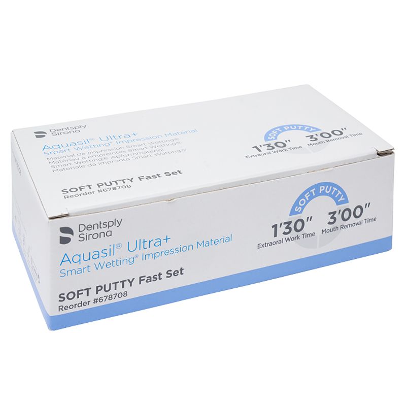 Dentsply Sirona Aquasil Ultra+ Soft Fast Set Putty, 2 × 250 ml