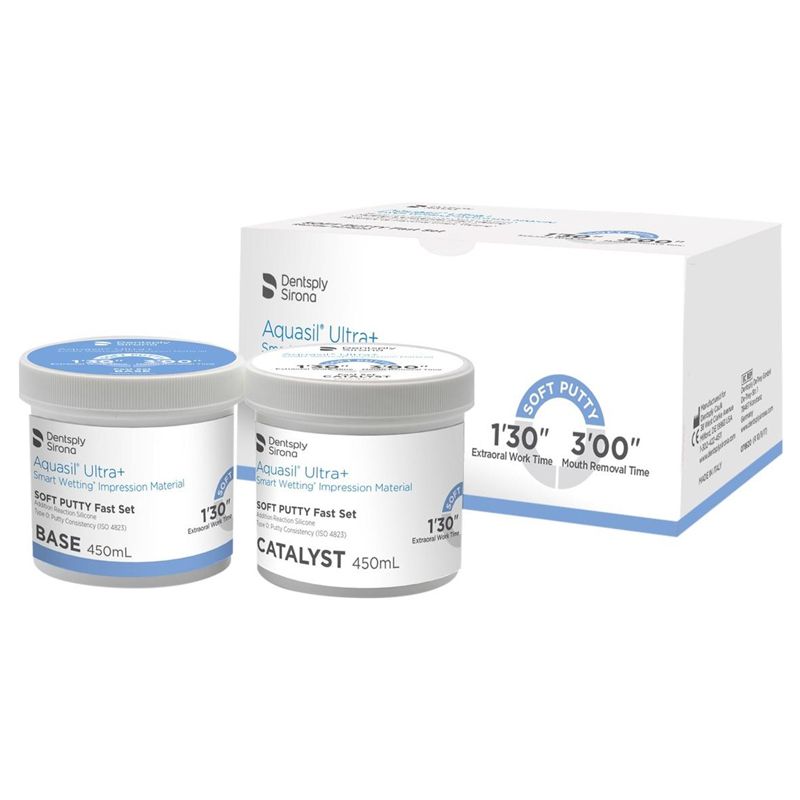 Dentsply Sirona Aquasil Ultra Putty VPS impression material 2 × 450 ml