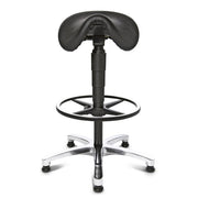 Loran Bonanza saddle stool with foot ring, black