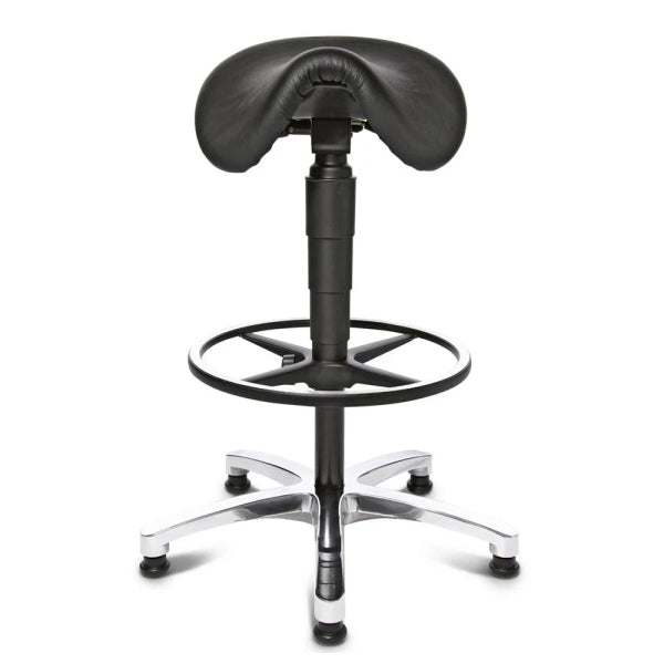 Loran Bonanza saddle stool with foot ring, black