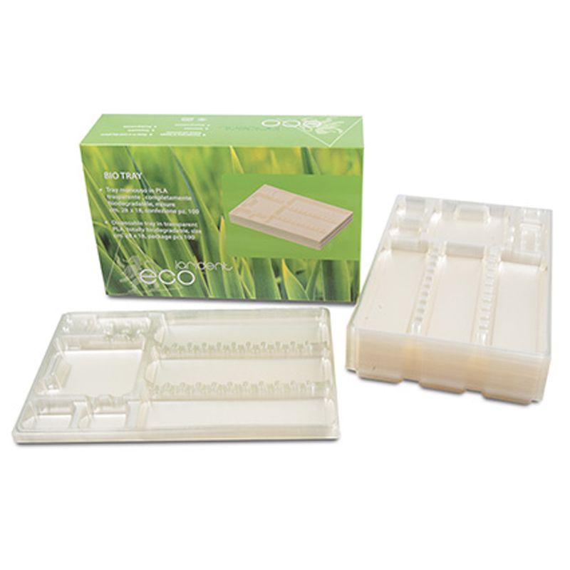 Larident BIO-TRAY disposable transparent trays, 100 pieces