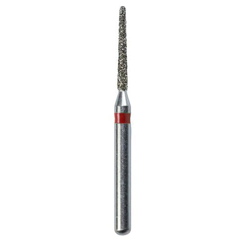 Strauss C08F fine round-end tapered diamond burs 010, 6 pieces
