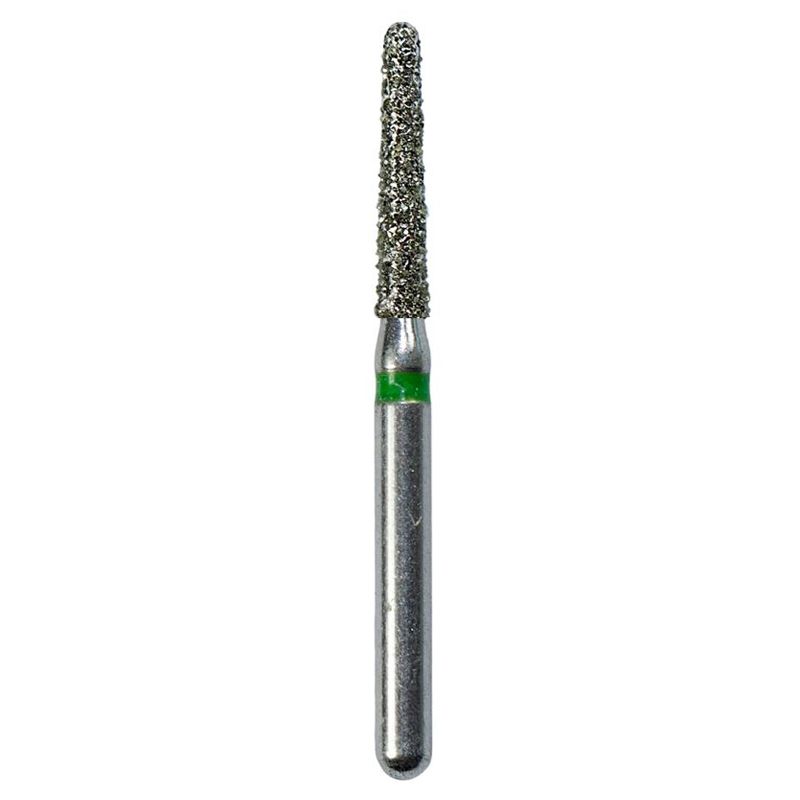 Strauss C12C coarse diamond bur, round-end taper, 014, 6 pieces