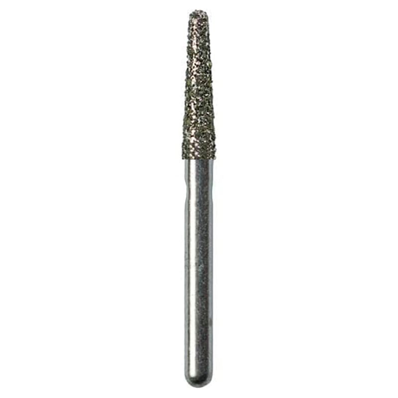 Strauss medium diamond round-end taper bur C13M, 6 pcs