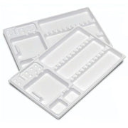 Larident R2 disposable white plastic trays, 400 pieces