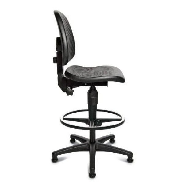 Loran TEC 40 operator stool with extended base and foot ring