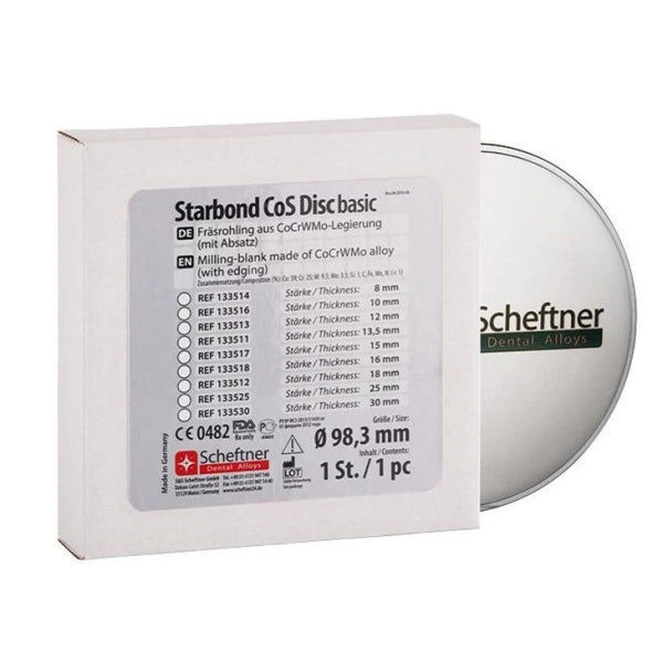 Scheftner Starbond CoS Disc basic Co-Cr disc Ø98.3 mm × 8 mm