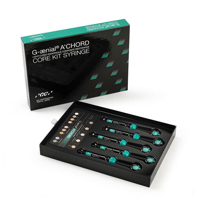 GC G-aenial A'CHORD Core Kit light-cured composite, 5 syringes