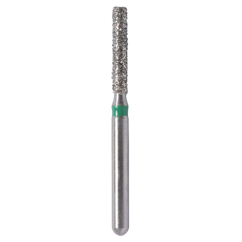 Strauss D4C coarse flat-end cylindrical diamond bur 014, 6 pieces