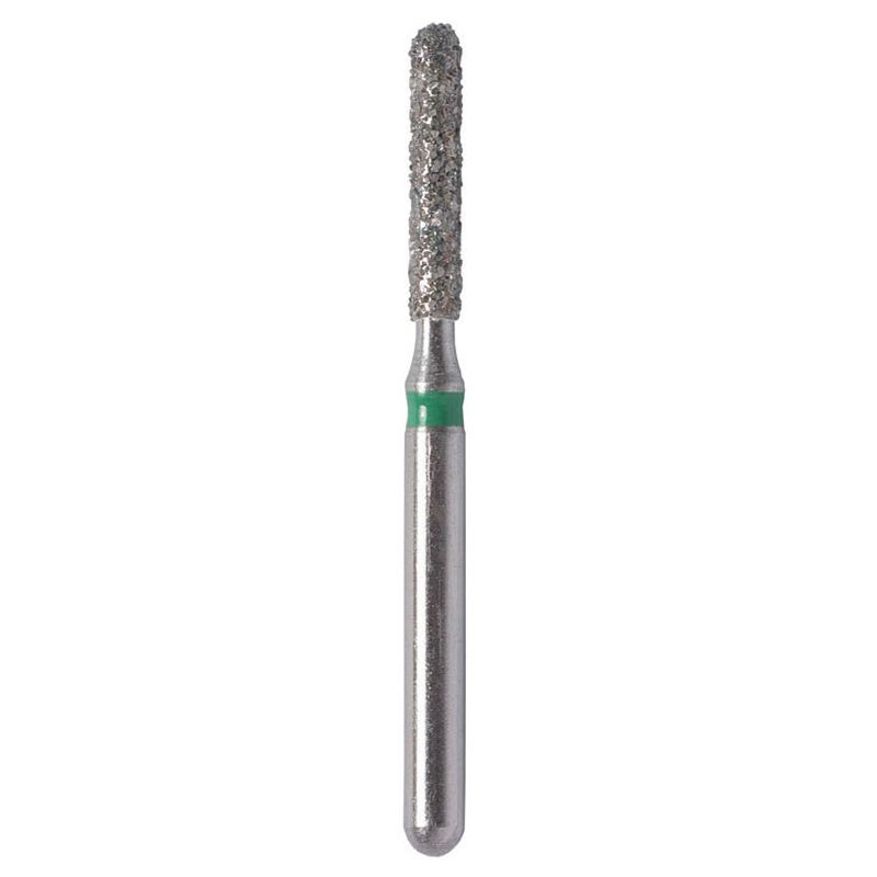 Strauss D12FRC coarse round-end cylindrical diamond burs 010, 6 pieces