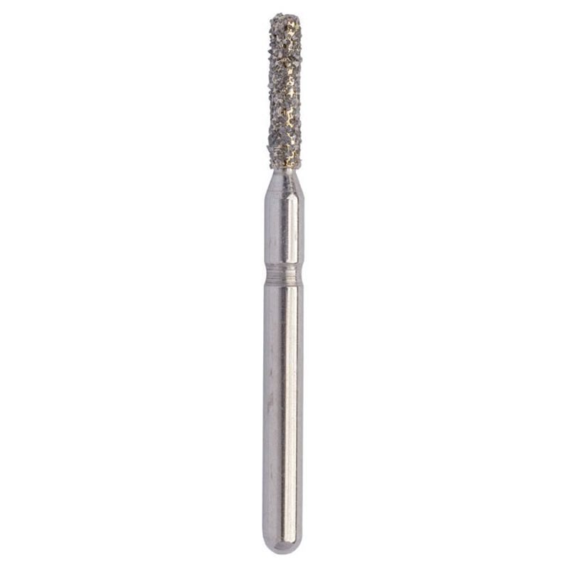 Strauss D1RM medium diamond bur, rounded-shoulder cylinder, 010, 6 pieces