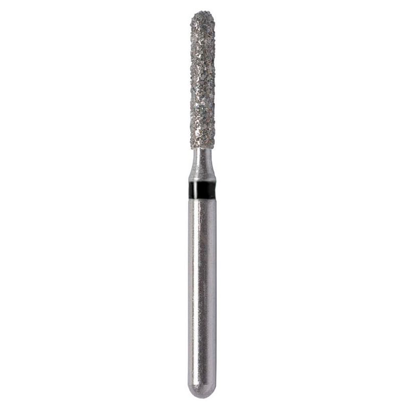 Strauss D4RSC super-coarse round-end cylinder diamond burs 014, 3 pcs