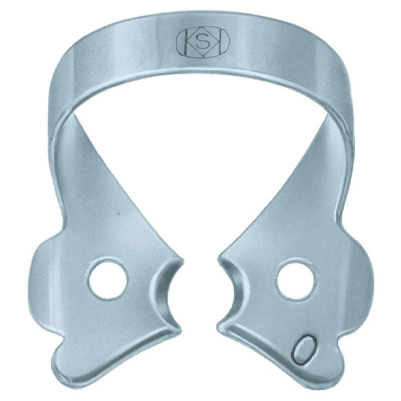 Dentech 0 rubber dam clamp for narrow premolars