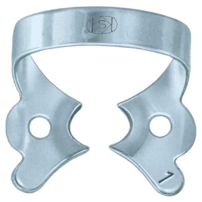 Dentech rubber-dam clamp No. 1 for premolar roots