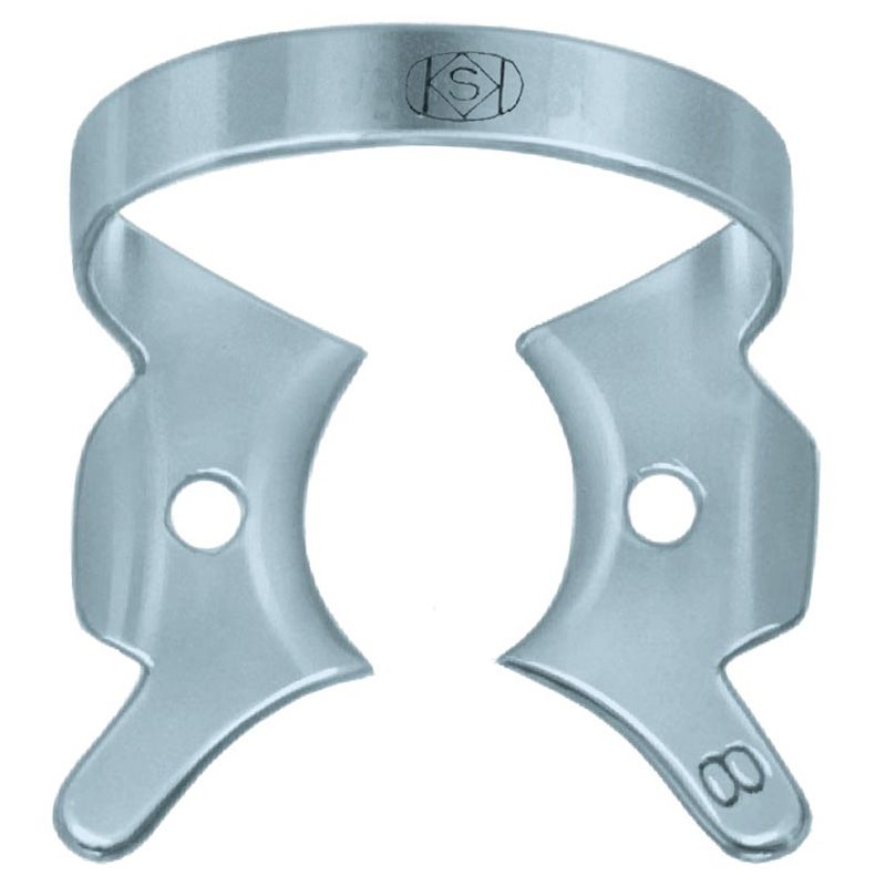 Dentech rubber dam clamp No. 8 for large upper molars