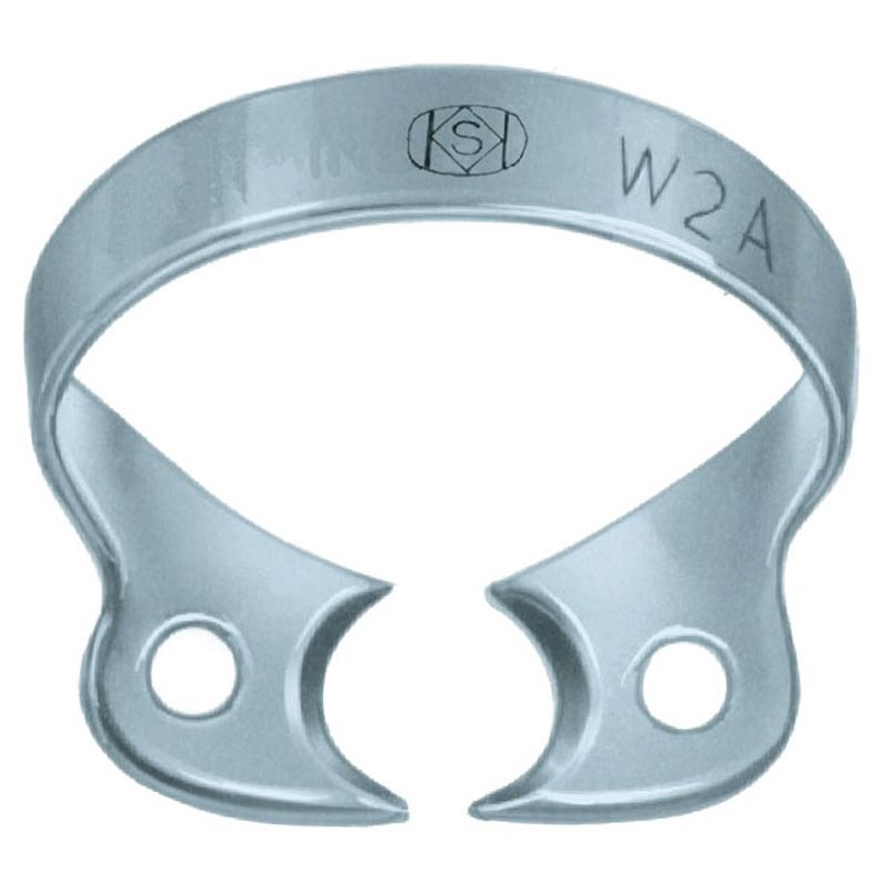Dentech wingless rubber dam clamp W2A for large premolars
