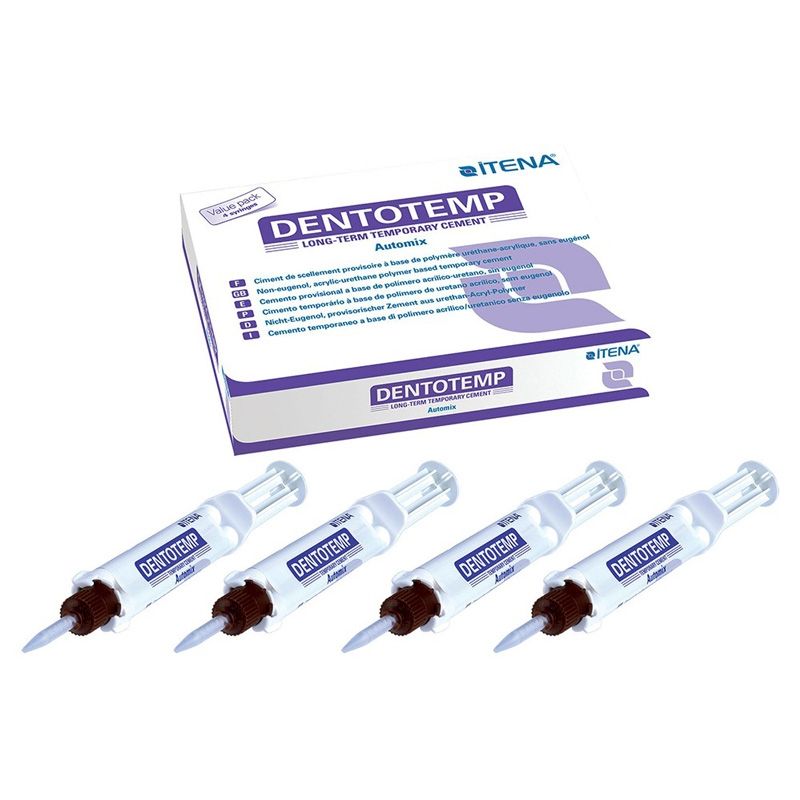 ITENA DENTOTEMP Cement Automix eugenol-free temporary cement, 4 × 5 ml