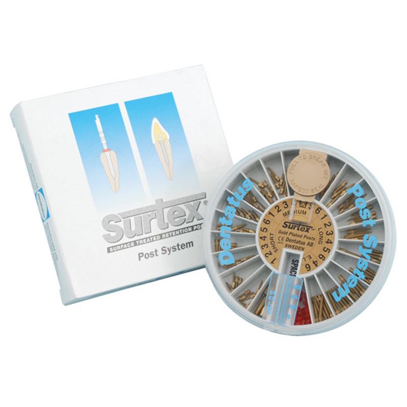 Dentatus Classic Surtex gold-plated post assortment kit, 120 posts